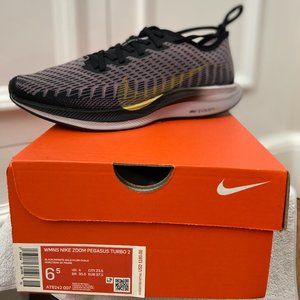 Nike Zoom Pegagus Turbo 2 Black/Plum/Platinum Size 6.5